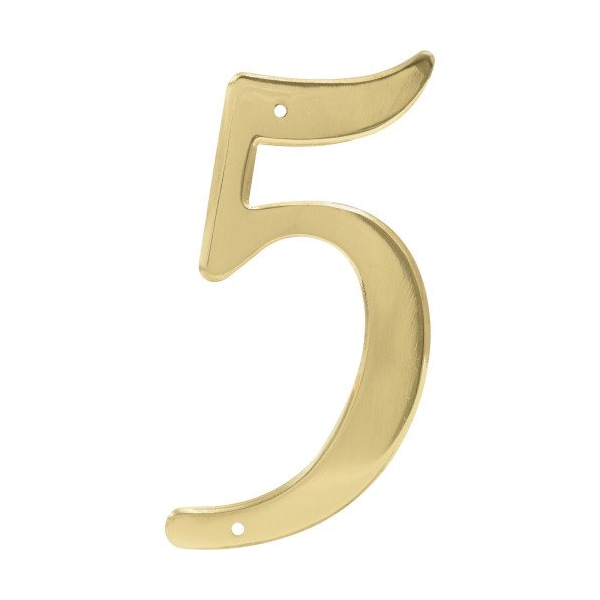 Hillman HILLMAN 4 in. Gold Brass Nail-On Number 5 1 pc, PK3 847047 - main